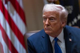 Donald Trump in the White House on Tuesday